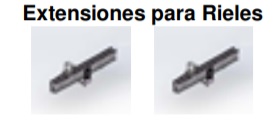 Paquete de extensión para rieles. 